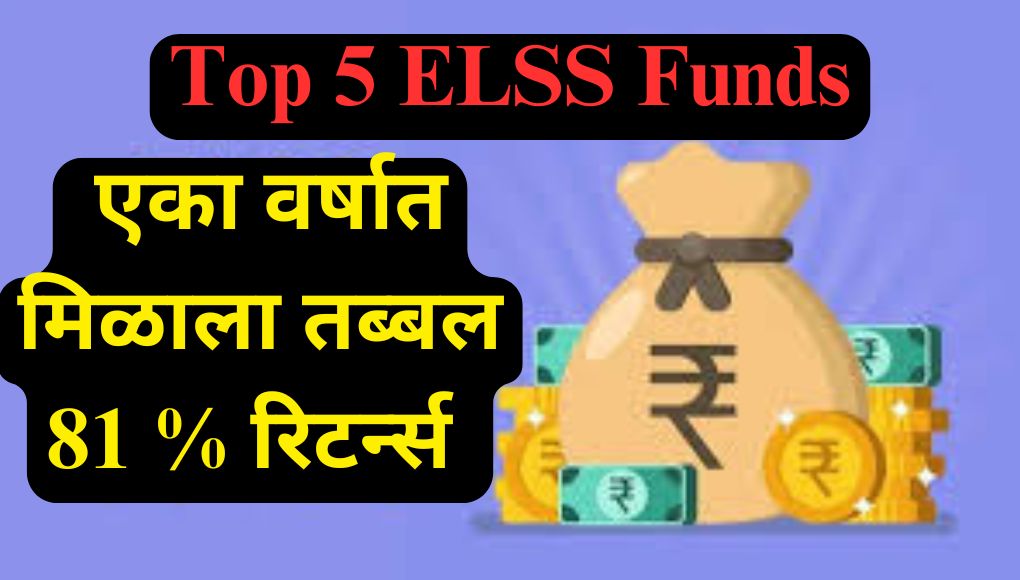 Top 5 ELSS Fund : बापरे … पैशांचा पाऊस! एका वर्षात मिळाला तब्बल 81 % रिटर्न्स; पहा टॅक्स वाचवणारे टॉप 5 ELSS फंड ..